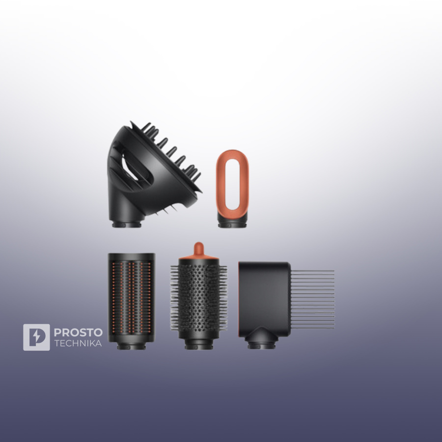 Стайлер Dyson Airwrap i.d. Long HS08 Straight+Wavy с диффузором (Vinca Blue/Topaz) с нашей вилкой